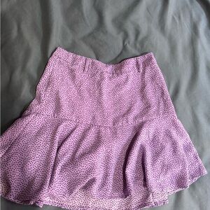 Chic Lavender Polka Dot Skater Skirt